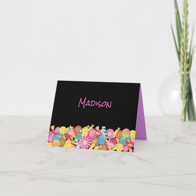 CANDY COUTURE Bat Rosa Mitzvah Gracias Tarjeta (Anverso)
