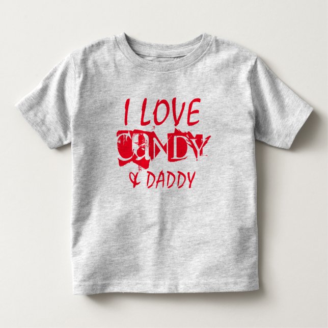 Candy & Daddy Toddler Fine Jersey T-Shirt (Anverso)