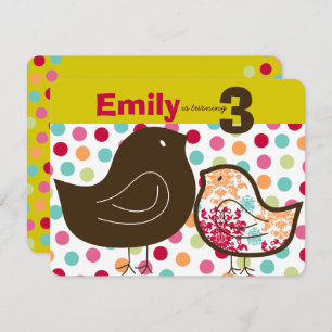Candy Damask Chicks Chica Invitación a fiesta de c