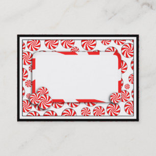 Candy de menta con etiqueta