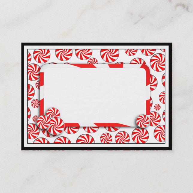 Candy de menta con etiqueta (Anverso)