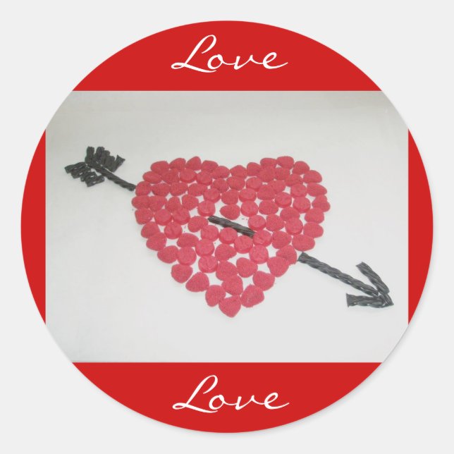 Candy Heart Love Pegatina (Anverso)