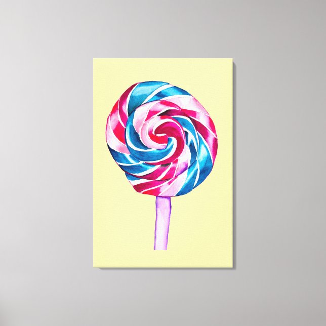 Candy lollipop acuarela dulce arte (Anverso)