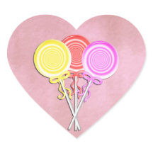 Candy Lollipop Hearts Pegatinas