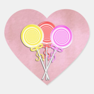 Candy Lollipop Hearts Pegatinas