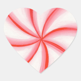 Candy Mint Swirl Heart Shaped Pegatinas