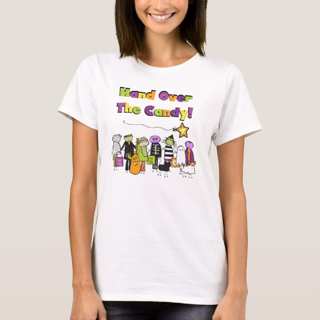 Candy Over the Candy Halloween camisetas y regalos (Anverso)
