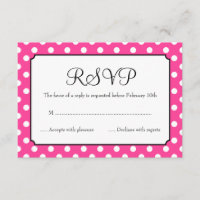 Candy Pink Polka Dot Bat Mitzvah RSVP