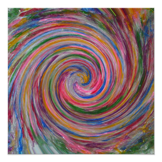 Candy Purpurina Swirl Poster perfecto (Anverso)