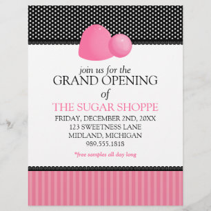 Candy Shop Gran Apertura Invitaciones Volantes