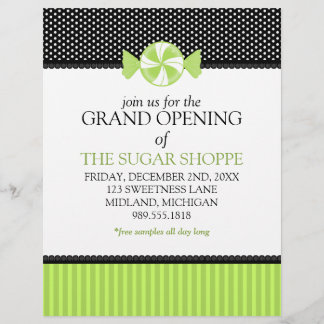 Candy Shop Gran Apertura Invitaciones Volantes