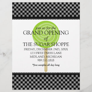 Candy Shop Gran Apertura Invitaciones Volantes