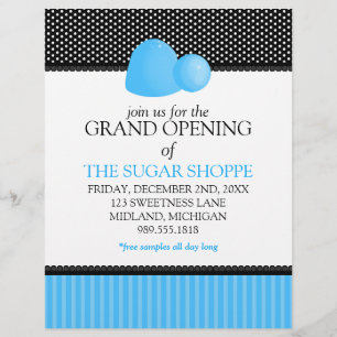 Candy Shop Gran Apertura Invitaciones Volantes