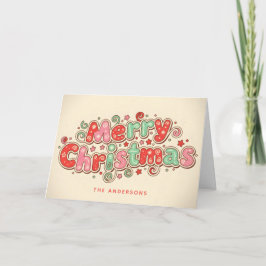 Candy Shop Retro Script Feliz Navidad