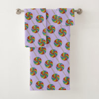 Candy Shoppe Purple Rainbow Lollipop Pop Lolly