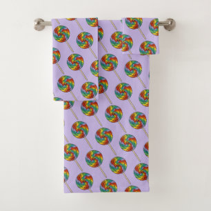 Candy Shoppe Purple Rainbow Lollipop Pop Lolly