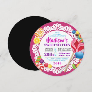 CANDY STORE Dulce Dieciséis Invitación