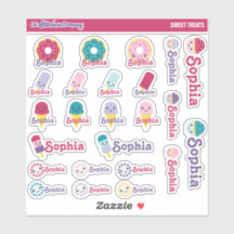 Candy Sweets Etiquetas de nombres personalizadas |