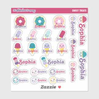 Candy Sweets Etiquetas de nombres personalizadas |