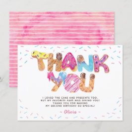 Candyland Cumpleaños Tarjeta de agradecimiento