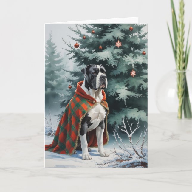 Cane Corso Dog Navidades tarjeta de saludo (Anverso)