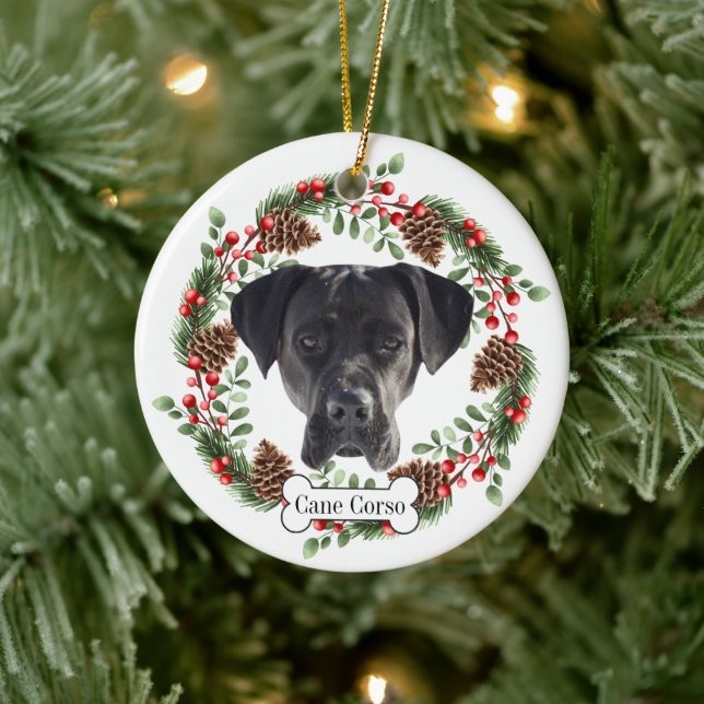 cane corso perro Mascota personalizado ornamento (Árbol)
