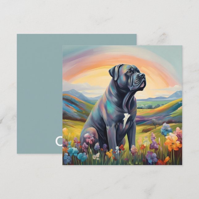 Cane Corso Rainbow Bridge Personalizado Dog Name (Anverso / Reverso)