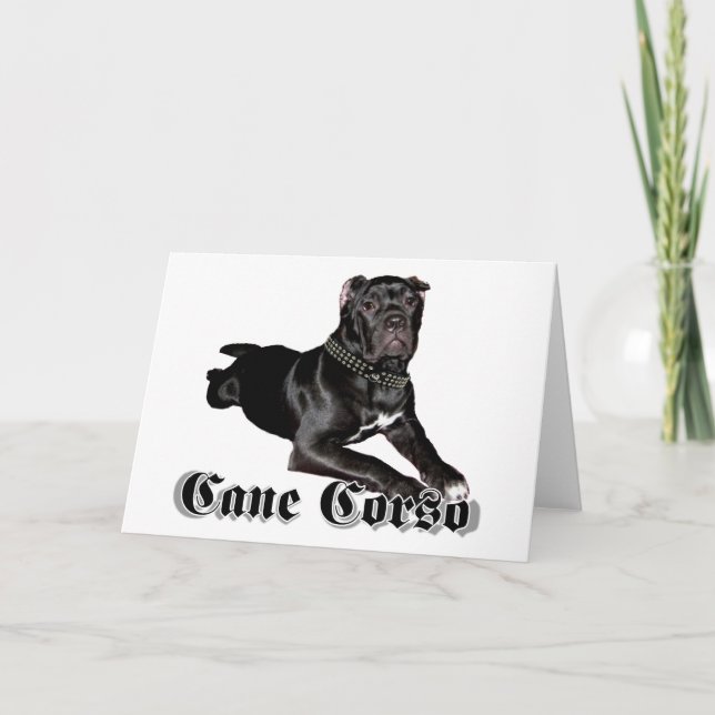 Cane Corso tarjeta de felicitación para cachorros (Anverso)