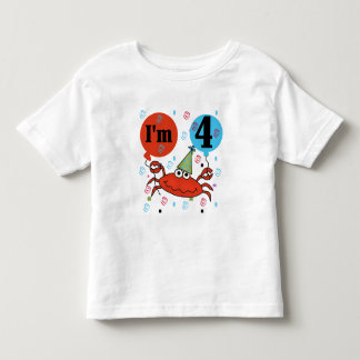 Cangrejo 4 camisetas de cumpleaños y regalos