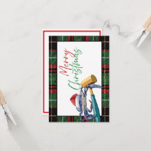 Cangrejo azul Santa con Personalizado de tarjetas 