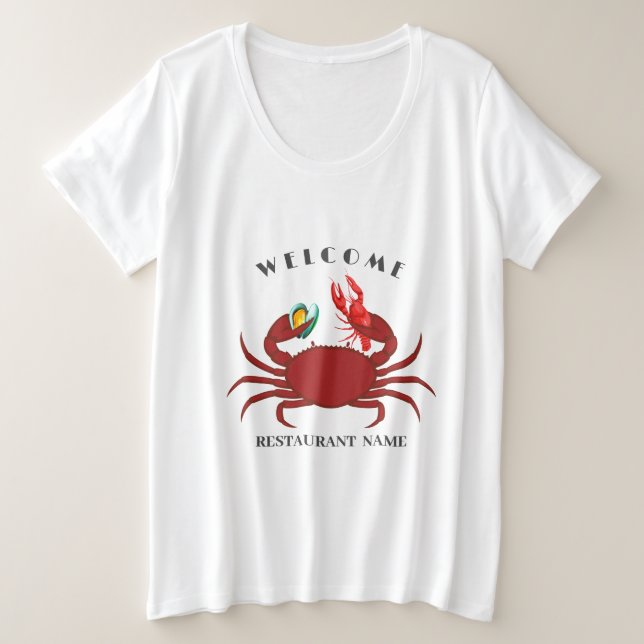 cangrejo de cangrejo clavícula mariscos de bienven (Anverso del diseño)