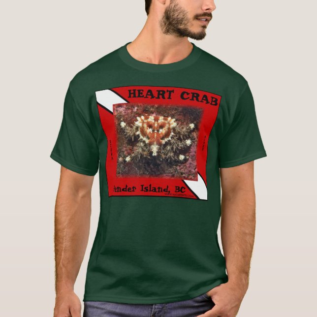 Cangrejo de corazón de buceo Scuba - Camisa (Anverso)
