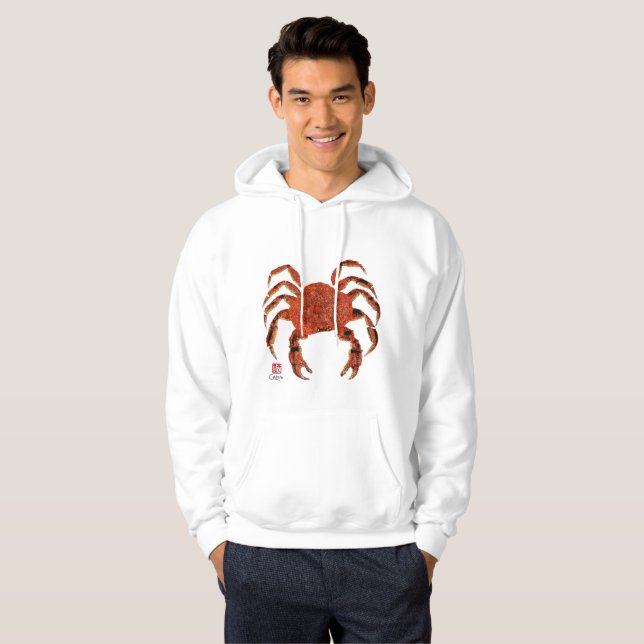 Cangrejo de Dungeness - sudadera con capucha (Anverso completo)
