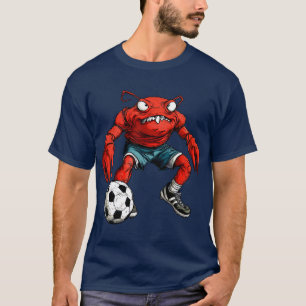 cangrejo de fútbol/jugador de fútbol camiseta