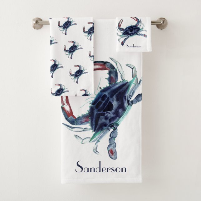 Cangrejo de la marina azul y verde gris (In situ)