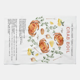 Cangrejo de verano hervir | Toalla de té de Heirlo