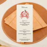 Cangrejo Dibujo Cangrejo Festín Cena Menú Fiesta<br><div class="desc">Eleva tu próxima reunión con nuestro menú Fiesta Crab Feast Dinner, que incluye un ilustracion caprichoso de un cangrejo sosteniendo un martini. Perfecto para los amantes del marisco y de los eventos de temática costera, este diseño de menú aporta un toque de diversión y sofisticación a su fiesta. Cada menú...</div>