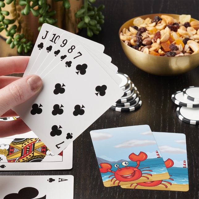 Cangrejo Feliz Rojo En Las Cartas De Jugando En La (Subido por el creador)