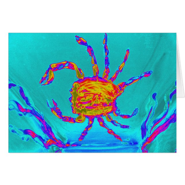 Cangrejo Guay de arte animal marino (Anverso (Horizontal))