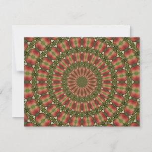 cangrejo manzana kaleidoscopio rojo, verde abstrac