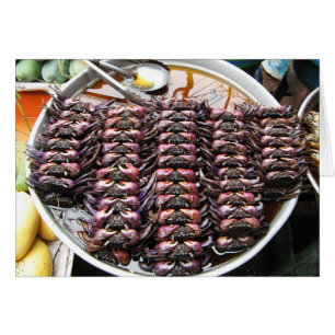 Cangrejos negros [Po Na] ... Tarjeta de comida cal