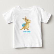 Canguro Cute: camiseta superior con nombre de bebé