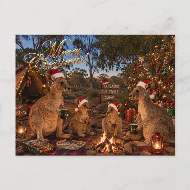 Canguro de Navidad Camping (Anverso)