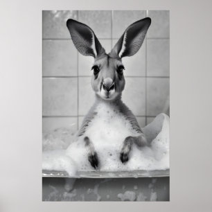 Canguro en Arte de Pared de Bañera, Animal Diverti