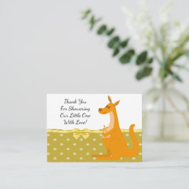 Canguro lindo y su bebé Tarjeta de agradecimiento