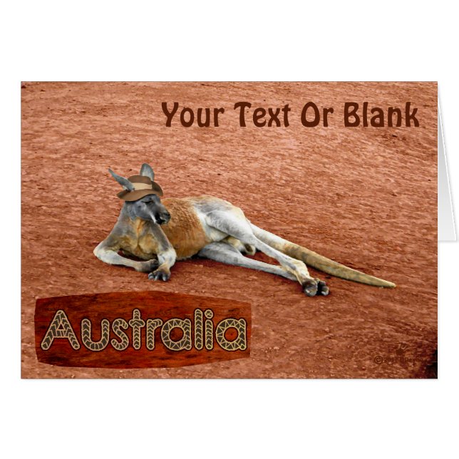 Canguro Rojo En Gorra Slouch (Anverso (Horizontal))