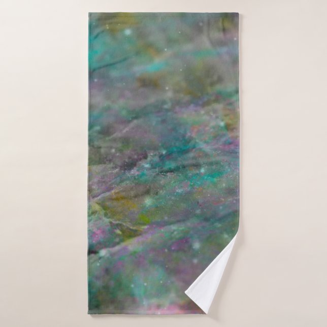 Canica de Roca de Cristal Multicolor Arcoíris (Toalla de baño)