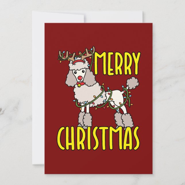 Caniche de Navidad con Cuernos de Reno (Anverso)