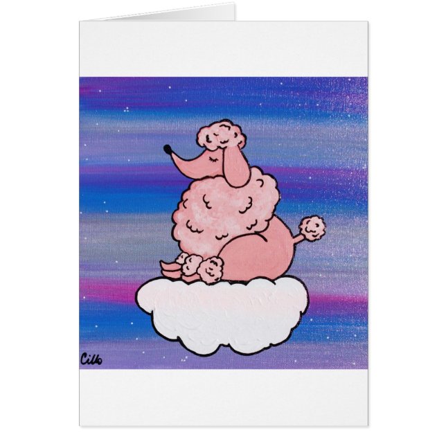 Caniche rosado soñador (Frente)