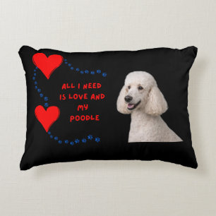 Caniche Toy Blanco   Almohada para Amante de Perro